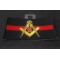 Masonic Thin Red Line For Firefighters Patch | Embroidered Patches Masonic Thin Red Line For Fire Fighters Iron on Patch diagonal view