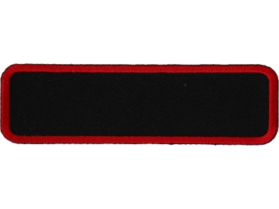 Blank Name Tag Patch Red Border | Embroidered Patches