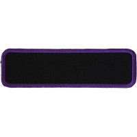 Blank Name Tag Patch Purple Border | Embroidered Patches