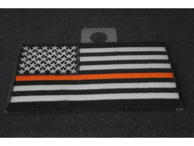 Thin Orange Line American Flag For Search & Rescue | Embroidered Patches
