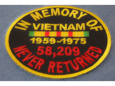In Memory Of Vietnam Round Patch | US Military Vietnam Veteran Patches
