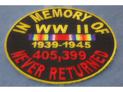 In Memory Of World War 2 Round Patch | US Military Veteran Patches