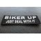 Biker Up Just Deal With It Patch diagonal view