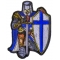 Blue Knight Christian Patch