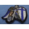 Blue Knight Small Patch | Embroidered Patches Blue Knight Christian Patch diagonal view