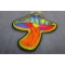 Peace Mushroom Patch Psychedelic Hippie | Embroidered Patches Peace Mushroom Novelty Iron on Patch Psychedelic Hippie diagonal view