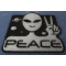 Peace Alien Fun Patch | Embroidered Patches Peace Alien Fun Novelty Iron on Patch diagonal view