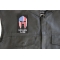 Molon Labe Spartan Patch With US Flag | Embroidered Patches Molon Labe Spartan Patch With US Flag - 2.3x4 inch. Embroidered Iron on Patch shown on leather vest