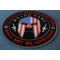 Molon Labe 2nd Amendment Patch | Embroidered Patches Molon Labe Spartan Helmet, The Right to Keep and Bear Arms Shall Not Be Infringed Patch diagonal view