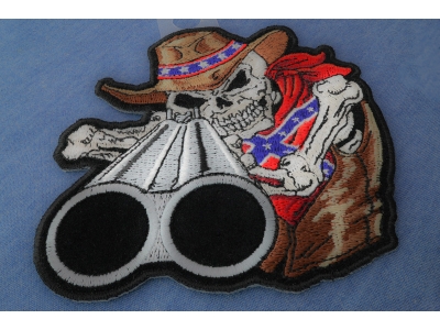 Rebel Cowboy With Shotgun Patch | Embroidered Patches
