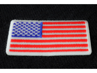 US Flag Patch White Border 2 Inch