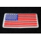 US Flag Patch White Border 2 Inch US Flag Patch White Border 2 Inch diagonal view