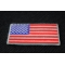 US Flag Patch Silver Border 2 Inch US Flag Patch Silver Border 2 Inch diagonal view