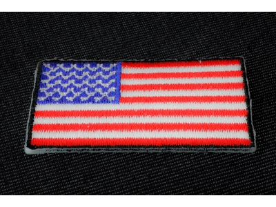US Flag Patch Black Border 2 Inch