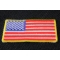 US Flag Patch Gold Border 2 Inch US Flag Patch Gold Border 2 Inch diagonal view