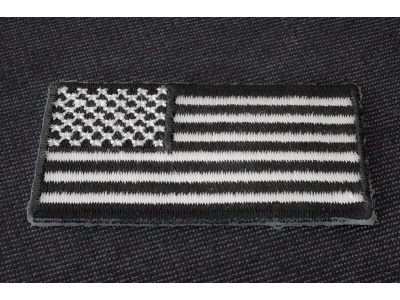 US Flag Patch Black And White 2 Inch