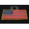 US Flag Patch Gold Border 2.5 Inch US Flag Patch Gold Border 2.5 Inch diagonal view