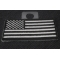 US Flag Patch Black And White 2.5 Inch US Flag Patch Black and White 2.5 Inch diagonal view