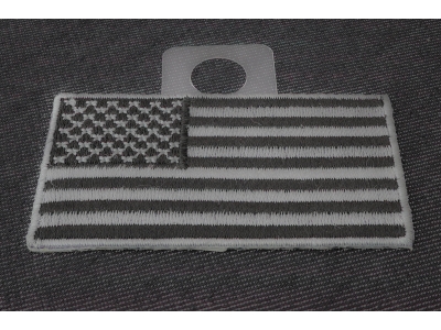 US Flag Patch Black And Gray 2.5 Inch