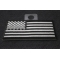 US Flag Patch Black And White 3 Inch US Flag Patch Black and White 3 Inch diagonal view