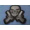 Guns And Skull Chrome Patch - Skull Patches Guns and Skull Patch diagonal view