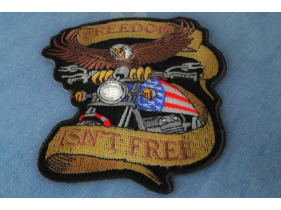 Patriotic Eagle Biker Small Patch Freedom Isn't Free