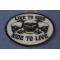 Live To Ride Ride To Live Three Skulls Patch - Skull Patches Live To Ride Ride To Live Three Skulls Patch diagonal view