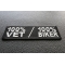 100 Percent Vet 100 Percent Biker Patch 100 Percent Vet 100 Percent Biker Patch diagonal view