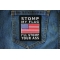 Stomp My Flag I'll Stomp Your Ass American Flag Patch American Flag Patch - Stomp my Flag I'll Stomp your Ass shown on jeans
