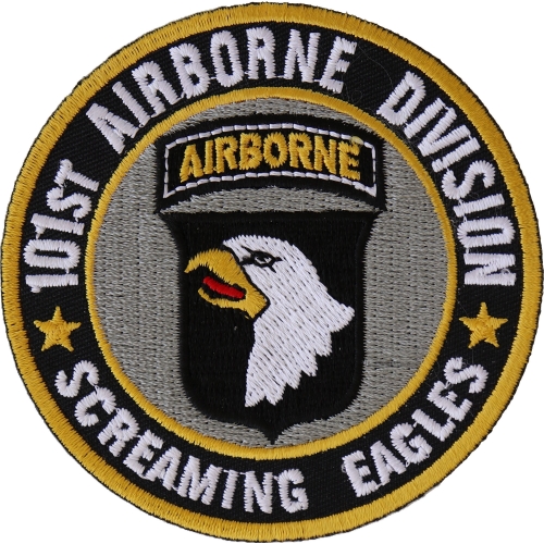 101st Airborne Division Screaming Eagles Airborne Embroidered Biker Patch