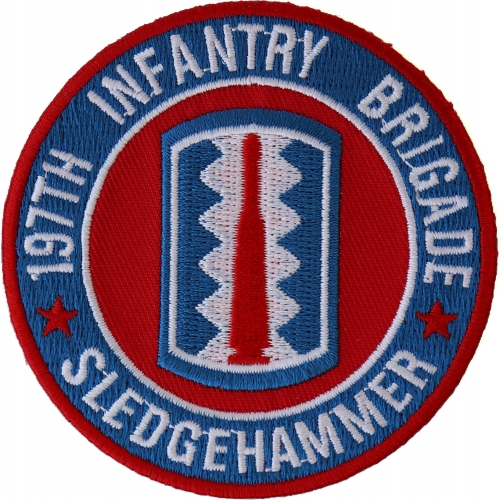 7,5 cm Patch/patch de la 197th brigada Infantry Sledgehammer aprox 