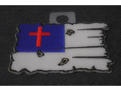 Tattered Christian Flag Patch