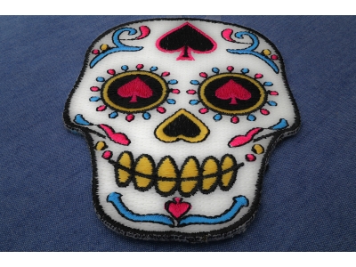 Sugar Skull Spades Small Patch