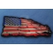 Tattered US American Flag Patch Small diagonal view