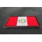 Peru Flag Patch diagonal view