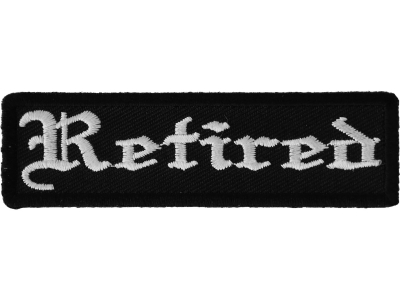 Retired Patch In Old English
