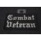 Combat Veteran Patch In Old English diagonal view