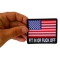 Fit In Or Fuck Off USA Flag Patch Fit In or Fuck Off USA Flag Patch shown on hand for size comparison