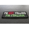 I'm Not Yelling I'm Italian Patch I'm Not Yelling I'm Italian Funny Iron on Patch diagonal view