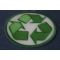 Recycle Patch Recycle Sign Novelty Iron on Patch diagonal view
