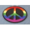 Rainbow Peace Patch Rainbow Peace Novelty Iron on Patch diagonal view