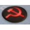Hammer And Sickle Patch Hammer and Sickle Iron on Novelty Patch diagonal view