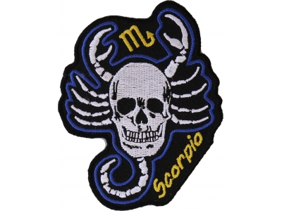 Scorpio Skull Zodiac Sign Patch