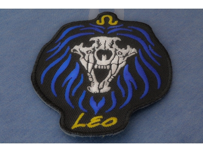Leo Skull Zodiac Sign Patch