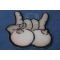 Tits And Rock On Fun Iron On Patch Tits and Rock On Fun Iron On Novelty Patch diagonal view
