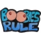 Boobies Rule Funny Iron on Patch