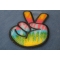 Colorful Peace Fingers Hand Sign Iron On Patch Colorful Peace Fingers Hand Sign Novelty Iron on Patch diagonal view