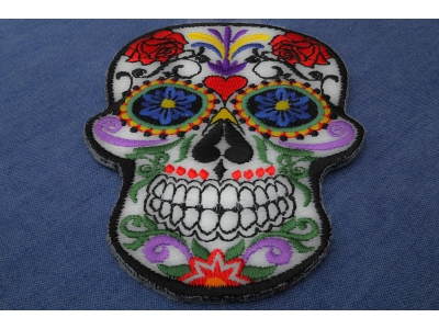Sugar Skull Iron On Patch