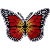 Orange Butterfly Iron On Patch