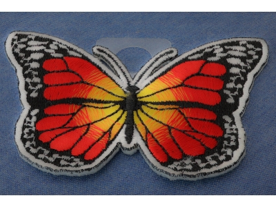 Orange Butterfly Iron On Patch
